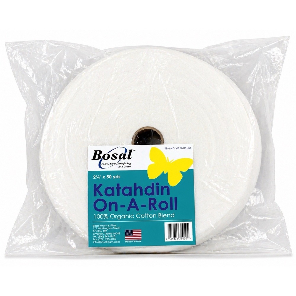 Bosal Katahdin On-A-Roll 2.25" x 50 Yds Cotton Quilt Batting Roll USA